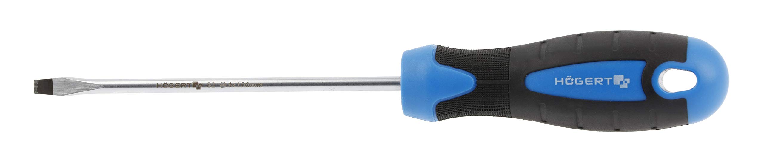 Högert Technik Blue/Black Högert Ht1s004 Slotted Screwdriver, 4 X 100 Mm