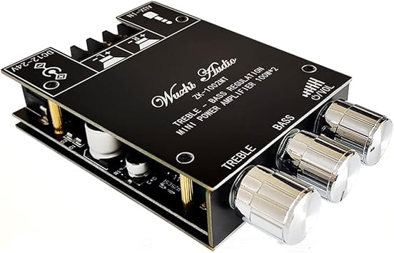 WANGCL ZK-1002MT 2 * 100W Bluetooth 5.0 Subwoofer Amplifier Board High Power Audio Stereo Amplifier Board AUX Bass Treble AMP