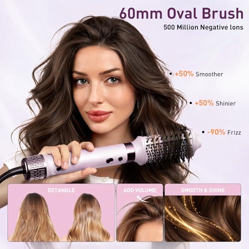 Image of Mythsight StyleVibe Dual Voltage 8-in-1 Air Styler with Diffuser Hair Dryer, Auto Curlers (L /R), Straightener Brush, Travel Adapter & Case for Fast Drying, Frizz-Free Volume & Smooth Blowouts Styles
