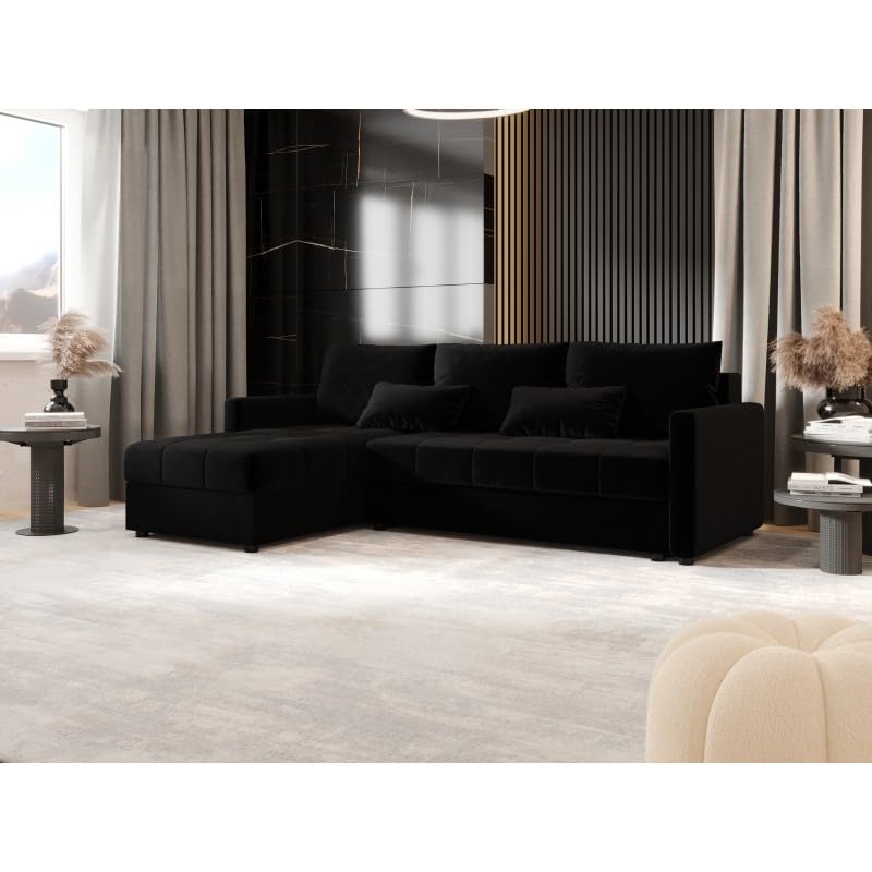 Tendencio Canapé d’Angle Convertible MOSIA (Noir)
