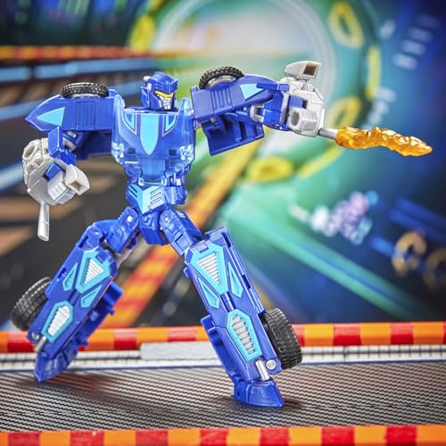 Image of Transformers Collaborative Hot Wheels x Twin Mill, Deluxe Class 5-Inch Robot Action Figure Converts to Racecar, Car Toys for Ages 8+