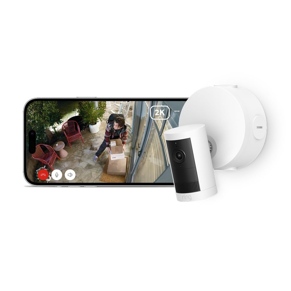 Ring Ring Outdoor Camera Plus (newest gen) Power over Ethernet | Wide-Angle Retinal 2K Video I Non-stop power Security Camera | alternative to CCTV system I 30-day free trial of Ring Subscription Plan