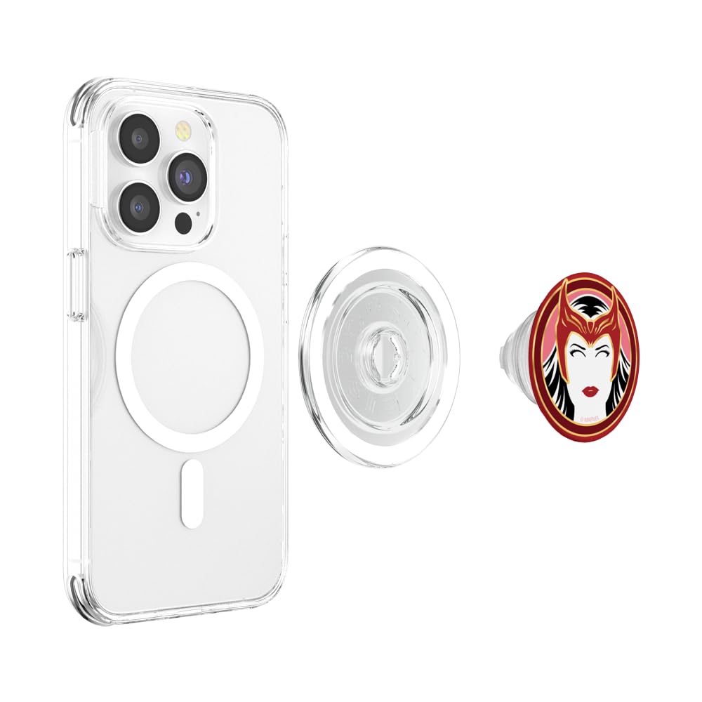 Marvel WandaVision Wanda Maximoff Scarlet Witch PopSockets PopGrip for MagSafe, Clear - Image 3