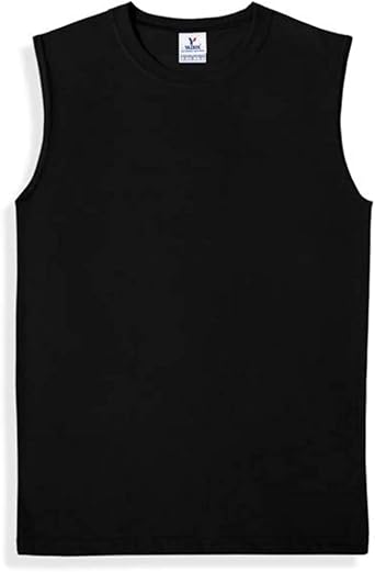 Yazbek Mens Heavy Weight 5.9-Ounce Crew Neck Sleeveless Muscle T-Shirt