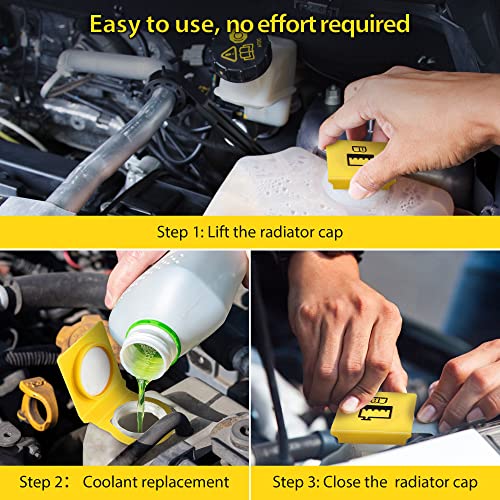 Dreyoo 2 Pack Engine Coolant Reservoir Cap, Coolant Cap Replacement, Engine Recovery Overflow Tank Cap Compatible With Chrysler/Dodge/Jeep/Ram 55111074Aa 52079331 #TOP6