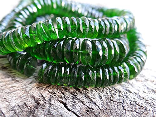 Chrome Diopside Russe AAA perles rondelles facettées haut de gamme pour bijoux