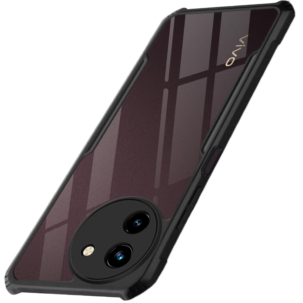TheGiftKart Shockproof Crystal Clear Back Cover Case for Vivo T3X 5G | 360 Degree Protection | Protective Design | Transparent Back Cover Case for Vivo T3X 5G (PC & TPU, Black Bumper) (B0D1RDWGWX) Amazon Price History, Amazon Price Tracker