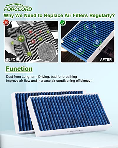 Image of 2-PACK HEPA Cabin Air Filter Fits for BMW X1 /X2 i3 M235i xDrive Gran Coupe i3s Mini Cooper Countryman Activated Carbon Cabin Filter Replacement for 64316835404 Accessories