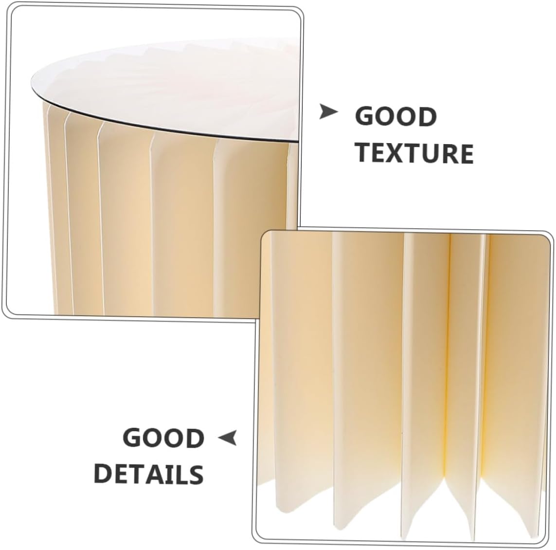 GARVALON 2pcs Foldable White Paper Cylinder Pedestal Stands for Party Decoration, round Table Centerpiece Columns with 30cm Diameter and 20cm/40cm Height for Wedding and Birthday Backdrops
