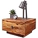 FineBuy Table de Chevet Bois Massif Sheesham 40 x 25 x 40 cm avec tiroir | Design Table de Nuit carré Nature Table d'appoint Chambre à Coucher Orientale