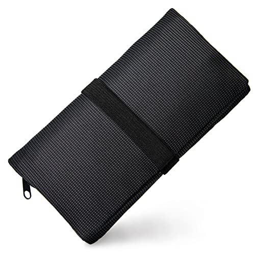 GUGGIARI® Tabaquera de Tela Jacquard para Hombre - Funda Pitillera para Tabaco, Papel de Liar, Filtros y Encendedor (Pindot - Black)