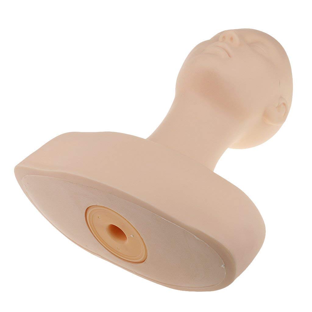 Silikon Mannequin Kopf Schaufensterpuppe Modellkopf Schminkkopf für Akupunktur Massage Training/Make Up