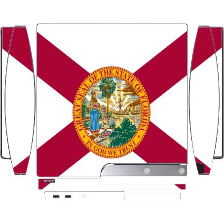 Florida State Flag Vinyl Decal Sticker Skin by ElitePrinting for Playstation 3 & PS3 Slim