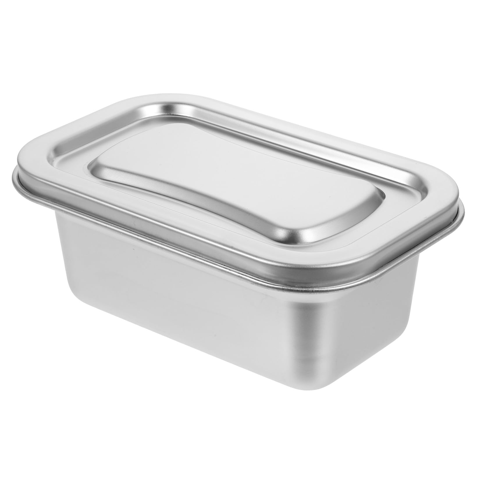 NUOBESTY Edelstahl Eiscremebehälter mit Deckel, Silber, Geruchshemmend