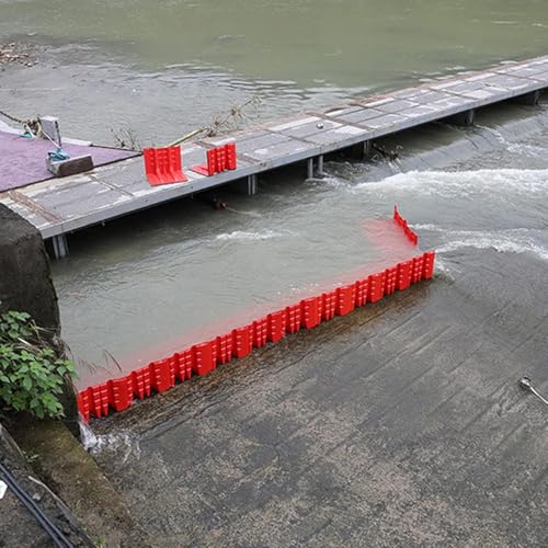 Barrera Antiinundaciones, Tubos de Desvío de Agua, Barrera de Protección contra Inundaciones de Gran Altura para Control de Aguas Pluviales en Casa,2pcs