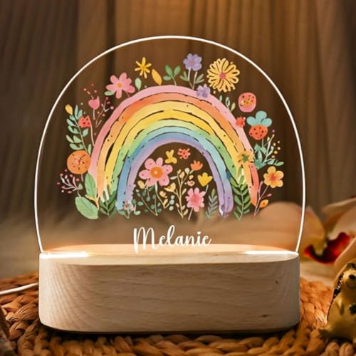 Lámpara de mesa de noche personalizada LED con base de madera