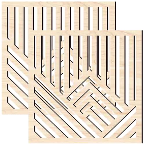 IMIKEYA 2 Pièces Autocollant Mural Tenture Murale En Bois Fleuri Décoration Murale En Bois Panneau Mural En Sculpté Tenture En Mur Sculpté Bureau Démodé Pendentif