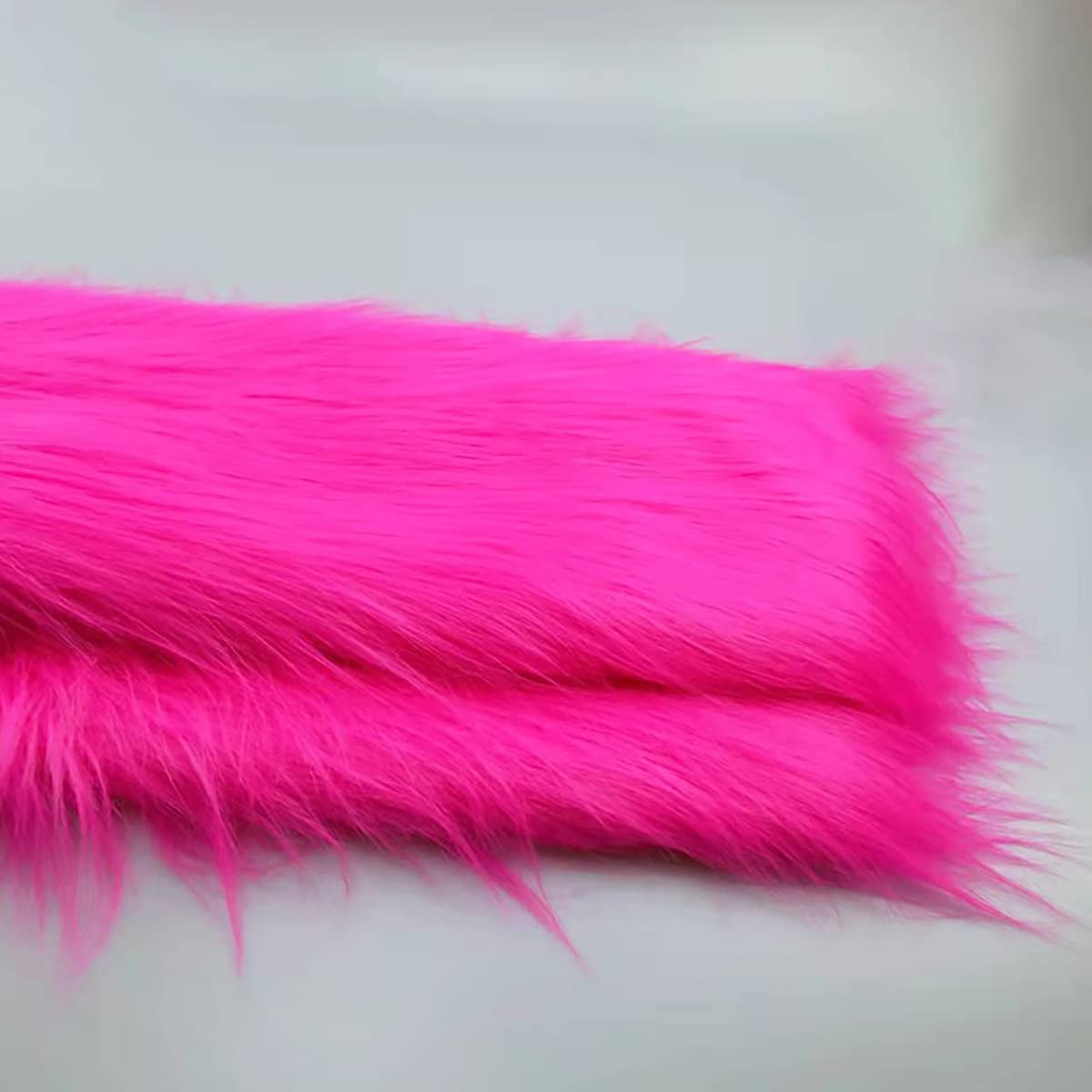 Amazon.co.jp: 紫 かわいい 無地 フェイク人工毛皮生地 素材ふわふわ  