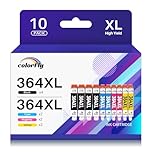 364XL Compatible Cartouches d'encre Remplacement pour HP 364 364XL pour Photosmart 5510 5520 5524 6510 6520 7510 7520 Officejet 4620 4622 Deskjet 3520 3070A Imprimante (10 Pack)