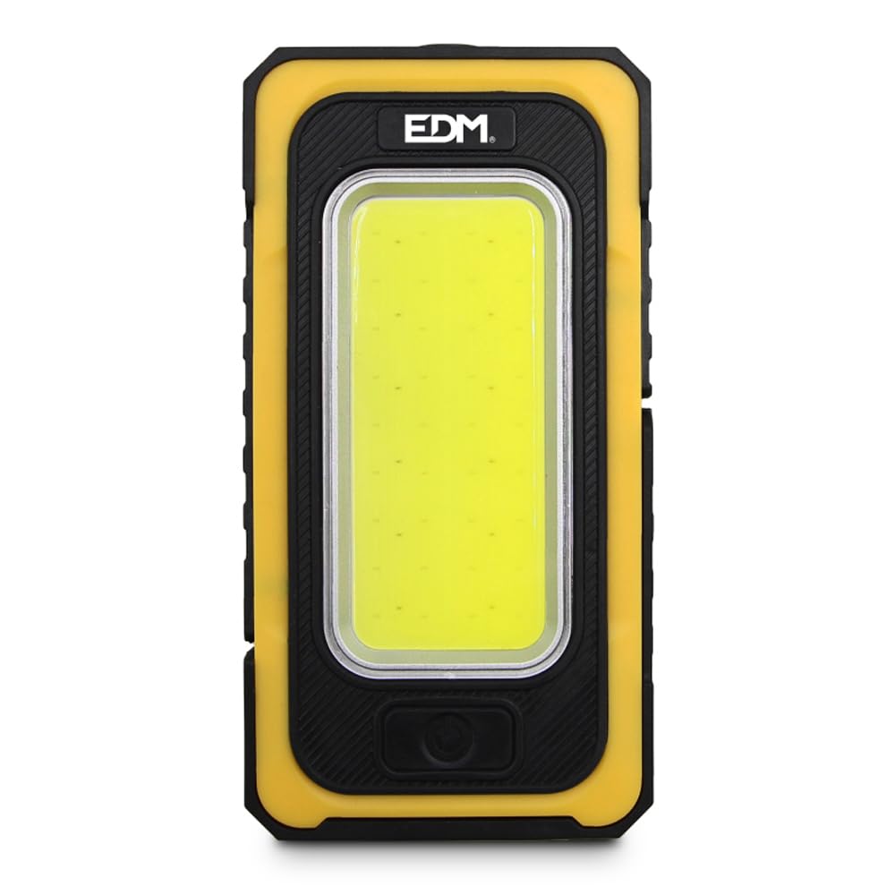 LINTERNA LED SOLAR RECARGABLE con GANCHO e IMÁN COB 10W 750lm EDM, Multicolor