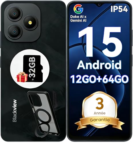 Blackview Wave 9C Telephone Portable Pas Cher avec Coque 360°