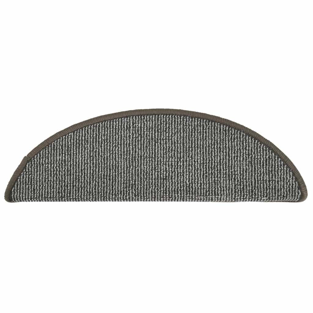 Lot de 15 tapis d'escalier gris 56 x 17 x 3 cm
