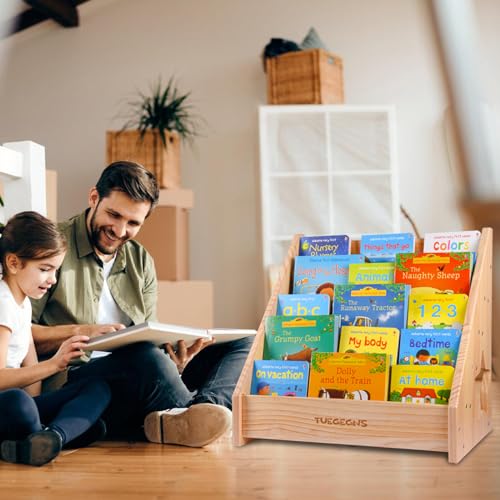 Image of Montessori Bookshelf,Toddler Bookshelf for Kids,Organize Your Little One's Reading Adventure with Our Bookshelf - Perfect for Kids!(Wood)