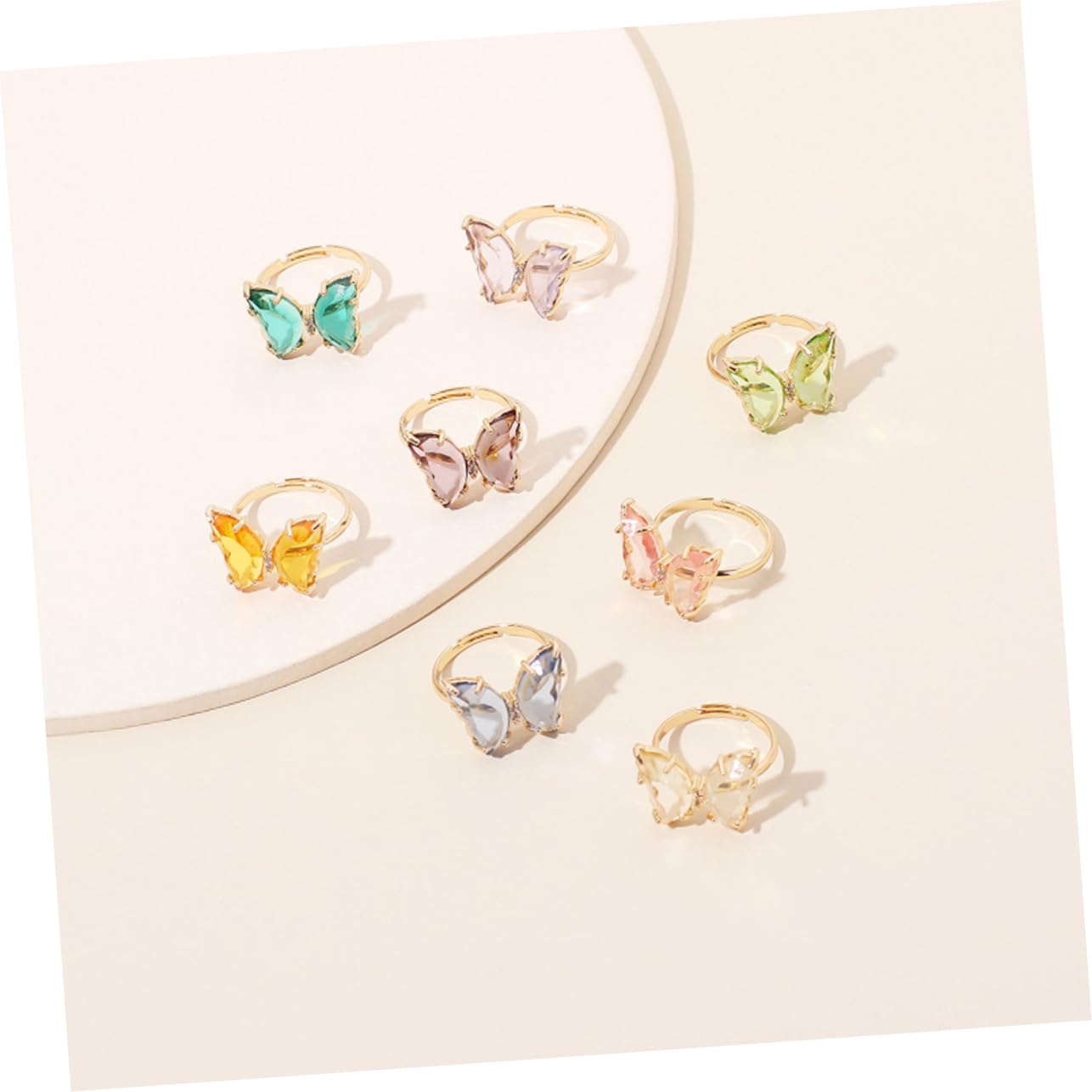 LIFKOME Pz Anello farfalla anello di farfalle femminili squilla la signora anelli per donna ragazza carino azure femal casual per ragazze gioielli e Acrilico