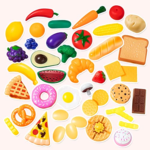 Joyin 50014 50 Piece Set Of Kitchen Toys, Dinnerware, Dummy Fruits, Vegetables, Plastic Accessories For Children Educational Learning Toy thumb #1