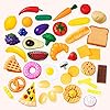 51sepzyhrml - JOYIN 50 Pieces Kids Plastic Play Food Toys, Fake Food, Pretend Kitchen Playset, Toddler Imaginative Development Toys, Fun Educational Game Accessories, Christmas Bithday Gifts Party Supplies - Play Food Toys