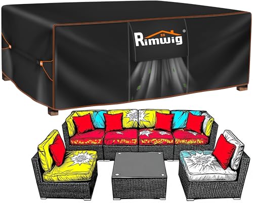 Extra large Patio Furniture Set Covers Waterproof, outdoor furniture covers clearance, Sectional Sofa Couch Set Covers, Outside Table Chair Set Cover Rectangular Heavy Duty 110