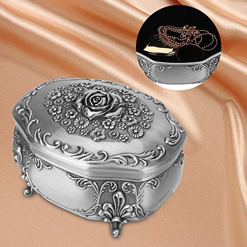 Beautiful Necklace Storage Box, Solid Vintage Jewelry Box, Long Lasting Exquisite Zinc Alloy Soft Inner Storing Gift For Wedding Valentine's Day Birthday Party #TOP5