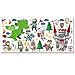 Produktbild Wandkings Ritter Wandsticker XL Set, 48 Aufkleber, Gesamtfläche 130 x 70 cm