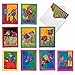 Assortment of 10 Blank Note Cards (4 x 5.12 Inch) with White Envelopes - Boxed Stationery Set Featuring ‘Bohemian Birds’ for All Occasions - Assorted Notecards M3319
