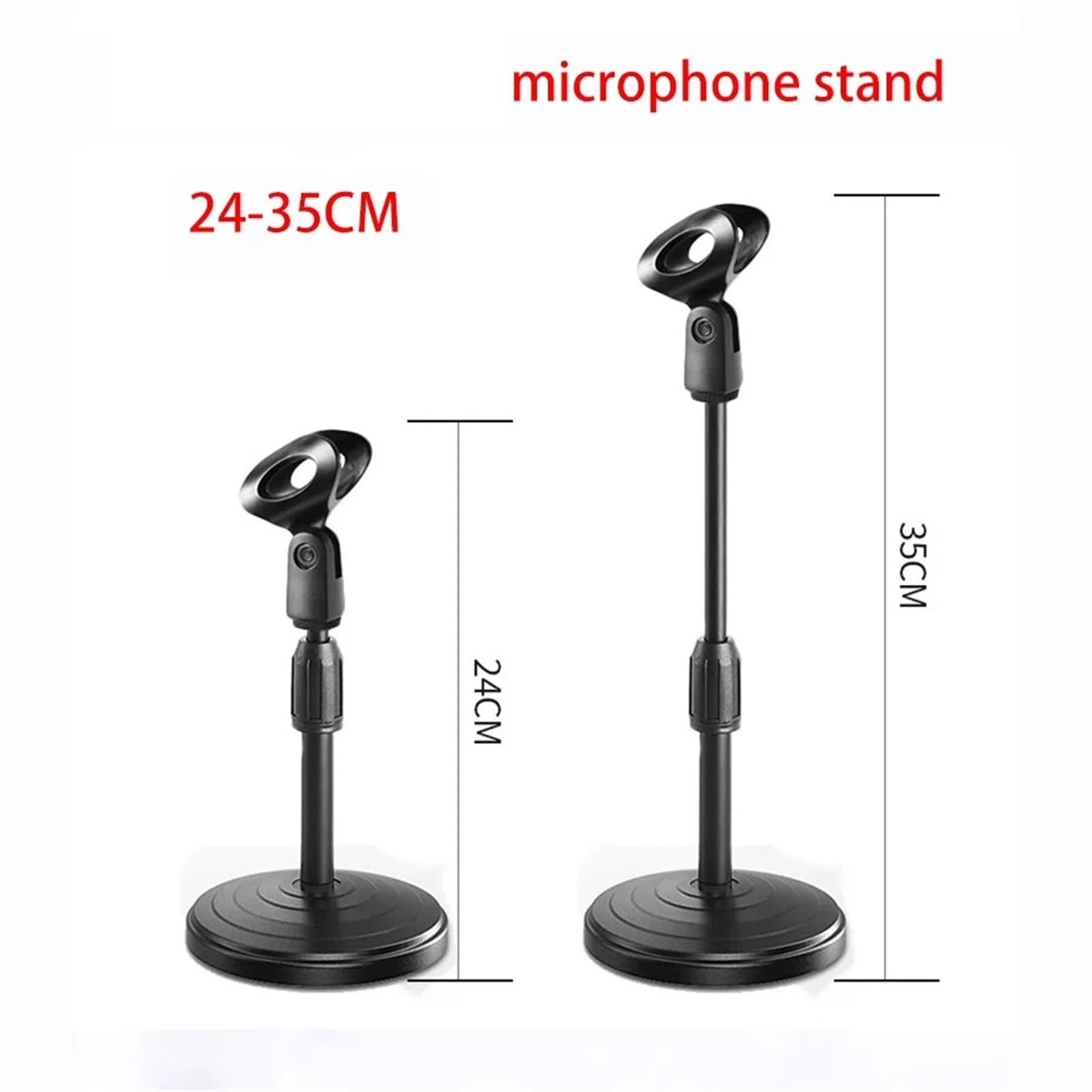 Socle de Bureau rétractable for Microphone, Disque de Bureau, Support de Microphone for Streaming en Direct, Supports de Bureau pour Le Chant，La Parole