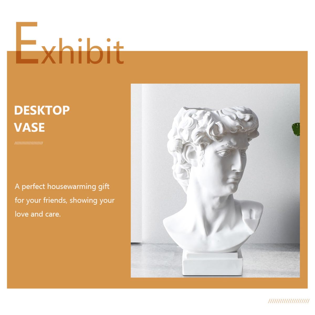 Operitacx Vase Bureau en Décoration et pour Rangement Maquillage Pinceaux de à Composition Résine Blanche 25cm Style Artistique pour Balcon et Salon