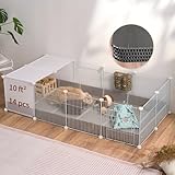 Guinea Pig Cages with Corrugated Liner 10ft CNC Small Animal Playpen Indoor Bunny Rabbit Cage Large Critter Habitat Hedgehog Pet Hutch 55x28x14inch