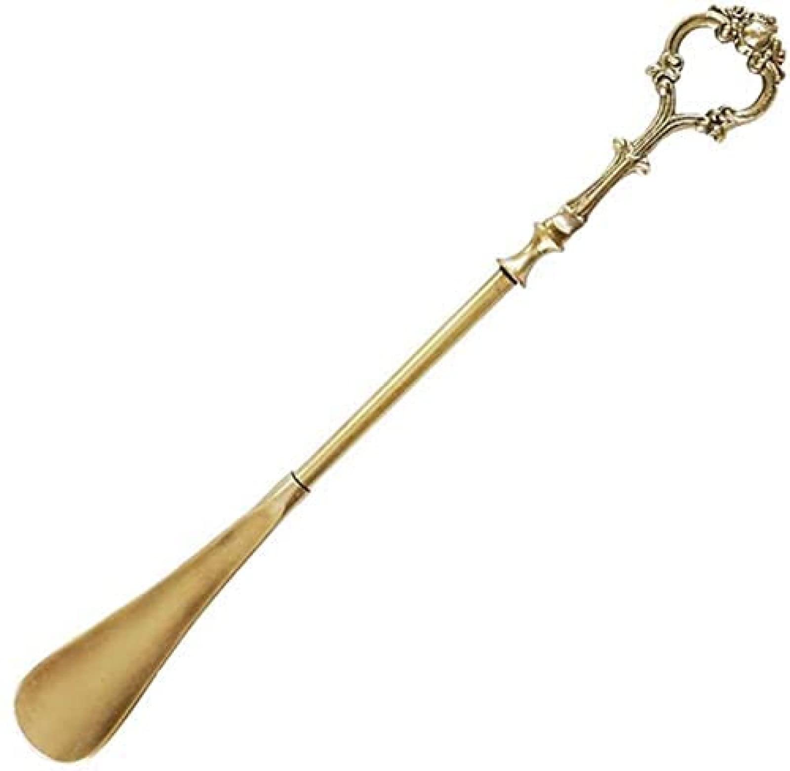 Schuhanzieher Aus Metall, Langer Schuhanzieher Aus Messing, Robuster, Schöner, Langlebiger Schuhanzieher, Langer Griff, Bequemer, Rutschfester Schuhanzieher, Stark,Baifantastic