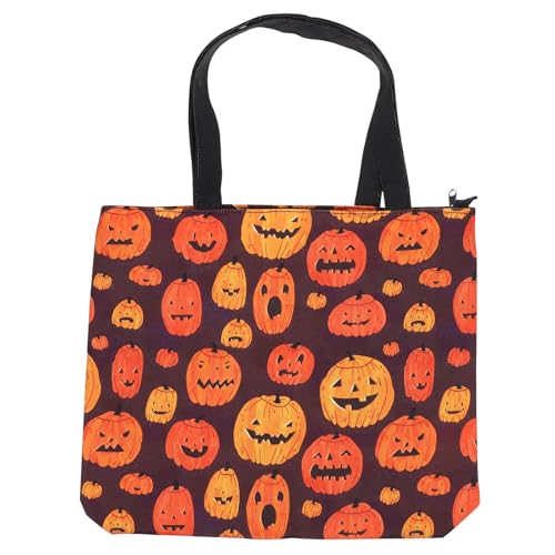 Bolso de lona para mujer con diseño de Halloween para uso diario y llevar artículos