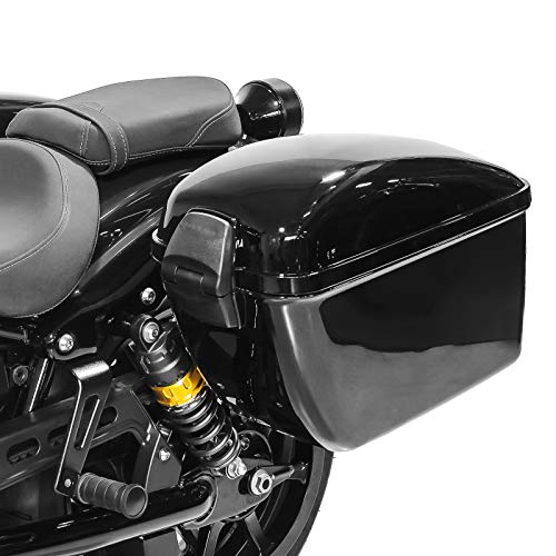 Set de sacoches rigides laterales stretched compatible avec Harley