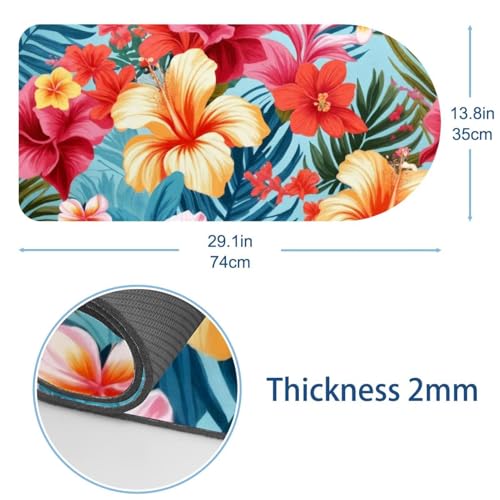 Tapis de souris tropical grand format 73x35cm pour clavier - 3