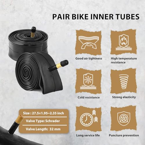 MOHEGIA Mountain Bike Tires Set: 2 Pack 26×2.4/27.5×2.4/