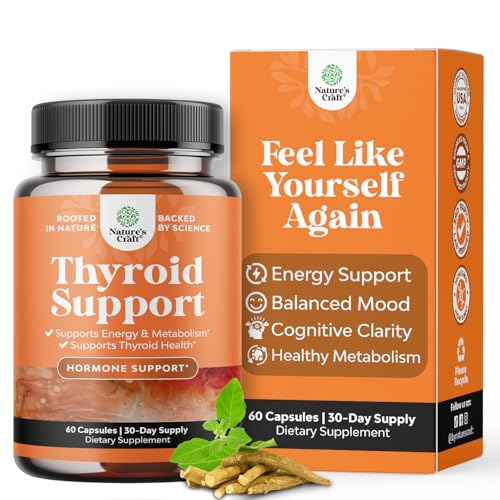 Herbal Thyroid Support Complex - Potent Kelp Iodine Supplement wi...