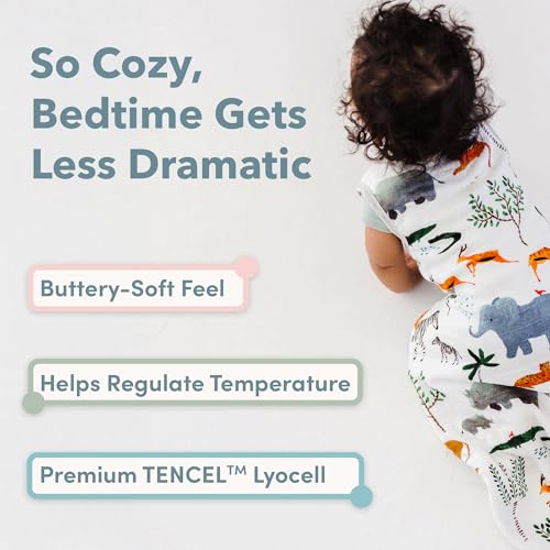 Image of Loulou Lollipop Tencel Lyocell Wearable Baby Blanket Sleeping Bag, Unisex Infant Toddler, 1.0 TOG, 2-Way Zipper Sleepsack