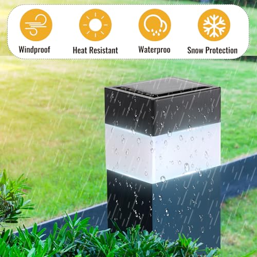 Tujoe 20 Pack Solar Fence Post Cap Lights 2In x 2In (5cm x 5cm) (White) by Tujoe - Image 5