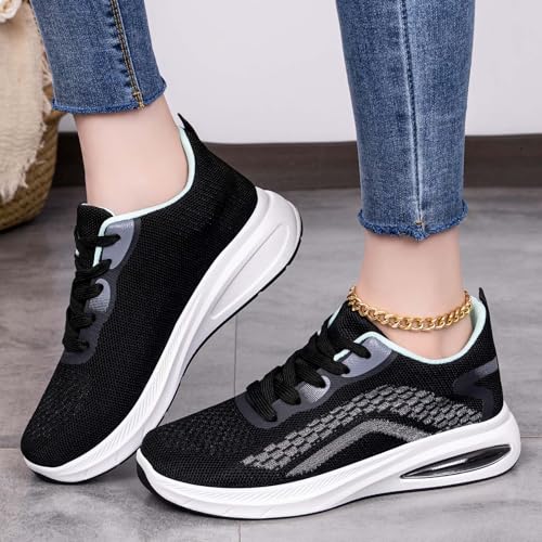 Baskets mode femme chaussures de course légères confortables marche noir 36 - 3