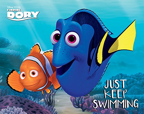 Pyramid International "Finding Dory Just Keep Swimming Canvas Print, Multi-Colour, 40 x 50 x 1.3 cm