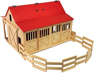 Fat Brain Toys Horse Barn - Rustic Ridge Stable Pretend Play & Imaginative Play for Ages 3 to 9