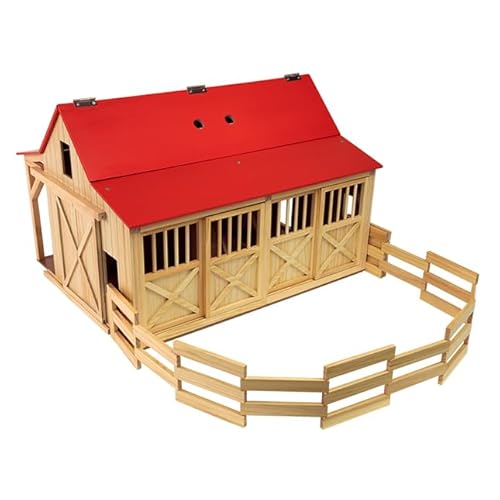 Fat Brain Toys Horse Barn - Rustic Ridge Stable Pretend Play