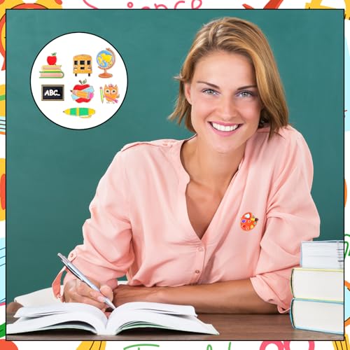 Image of Giegxin 40 Pcs Back to School Pins Bulk for Students Teachers First Day of School Cute Lapel Pins Brooch for Clothes Bags Accessories Gifts Classroom Party Favors